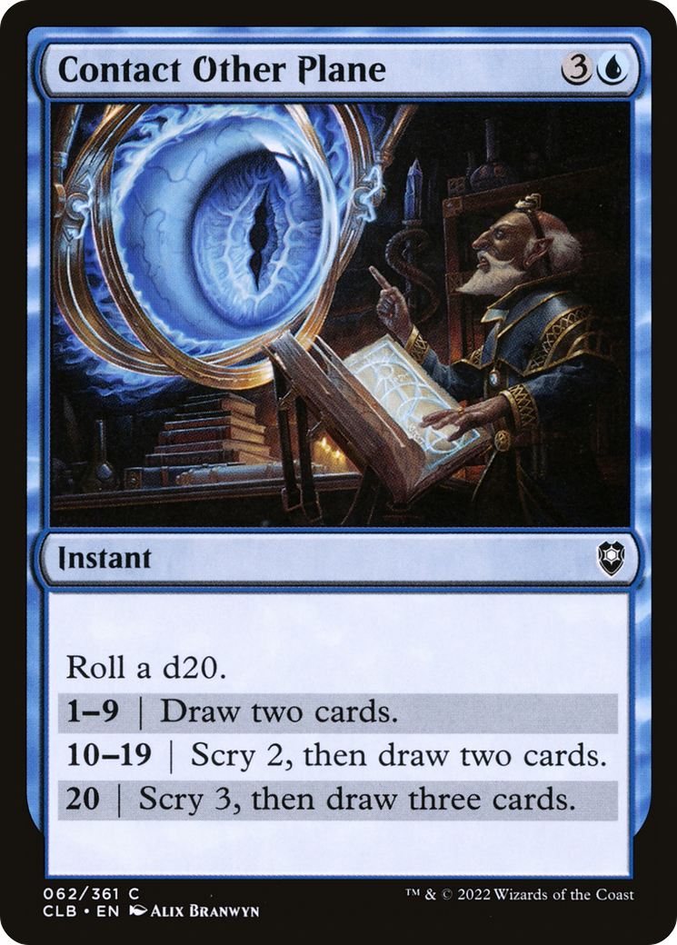 Contact Other Plane (CLB-062) [Commander Legends: Battle for Baldur's Gate]