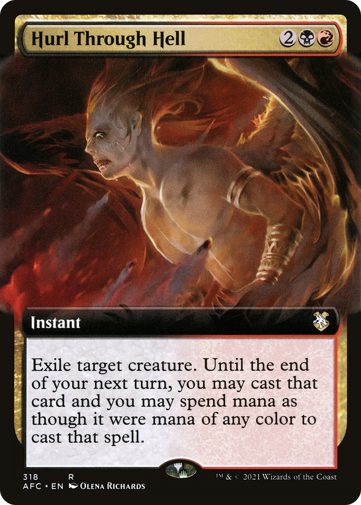 Hurl Through Hell (AFC-318) [Forgotten Realms Commander]: (Extended Art)