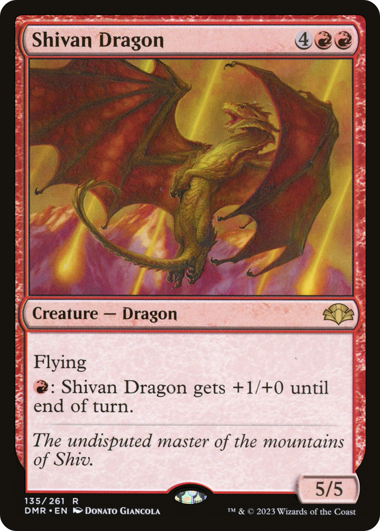 Shivan Dragon (DMR-135) [Dominaria Remastered] Foil