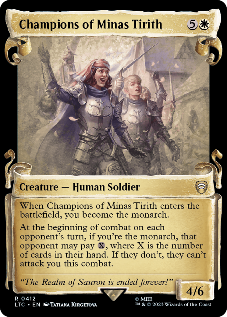 Champions of Minas Tirith (LTC-412) [Tales of Middle-earth Commander]: (Showcase) Foil