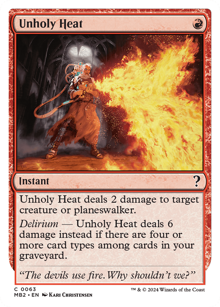 Unholy Heat (MB2-063) [Mystery Booster 2]