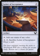 Letter of Acceptance (LIST-STX-256) [The List]