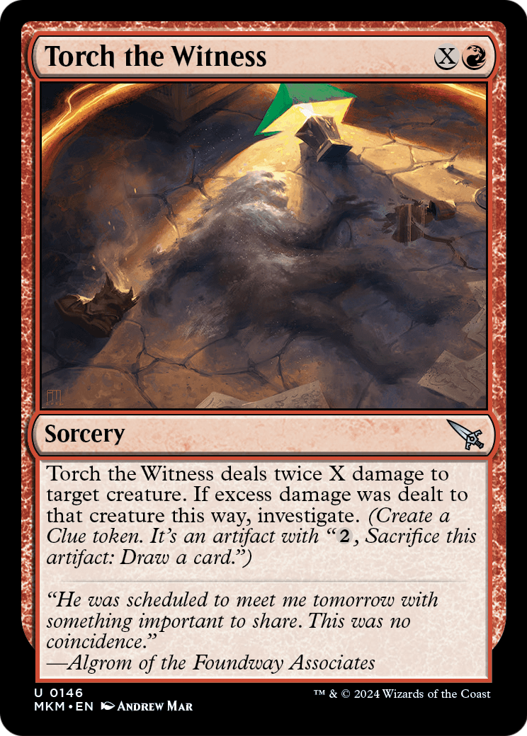 Torch the Witness (b) (MKM-146) [Murders at Karlov Manor]