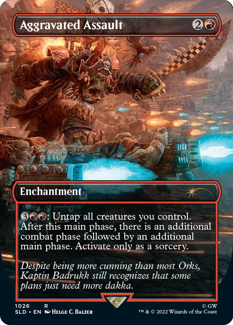 Aggravated Assault (Borderless) (SLD-1026) (Borderless) [Secret Lair Drop]