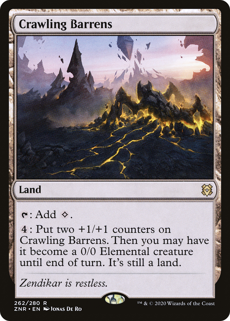 Crawling Barrens (ZNR-262) [Zendikar Rising]