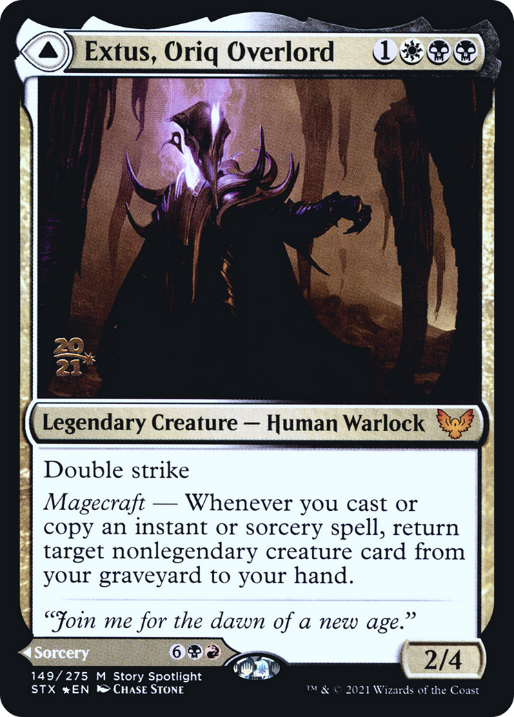 Extus, Oriq Overlord (PRE-149S) [Strixhaven: School of Mages Promos] Foil