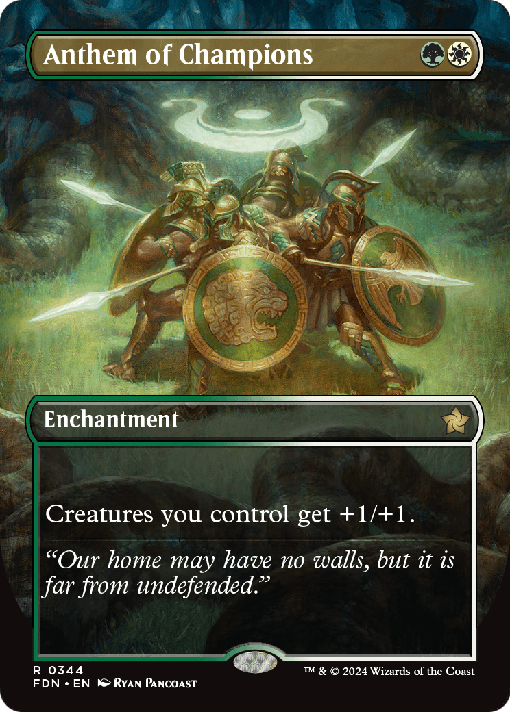 Anthem of Champions (Borderless) (FDN-344) [Foundations]