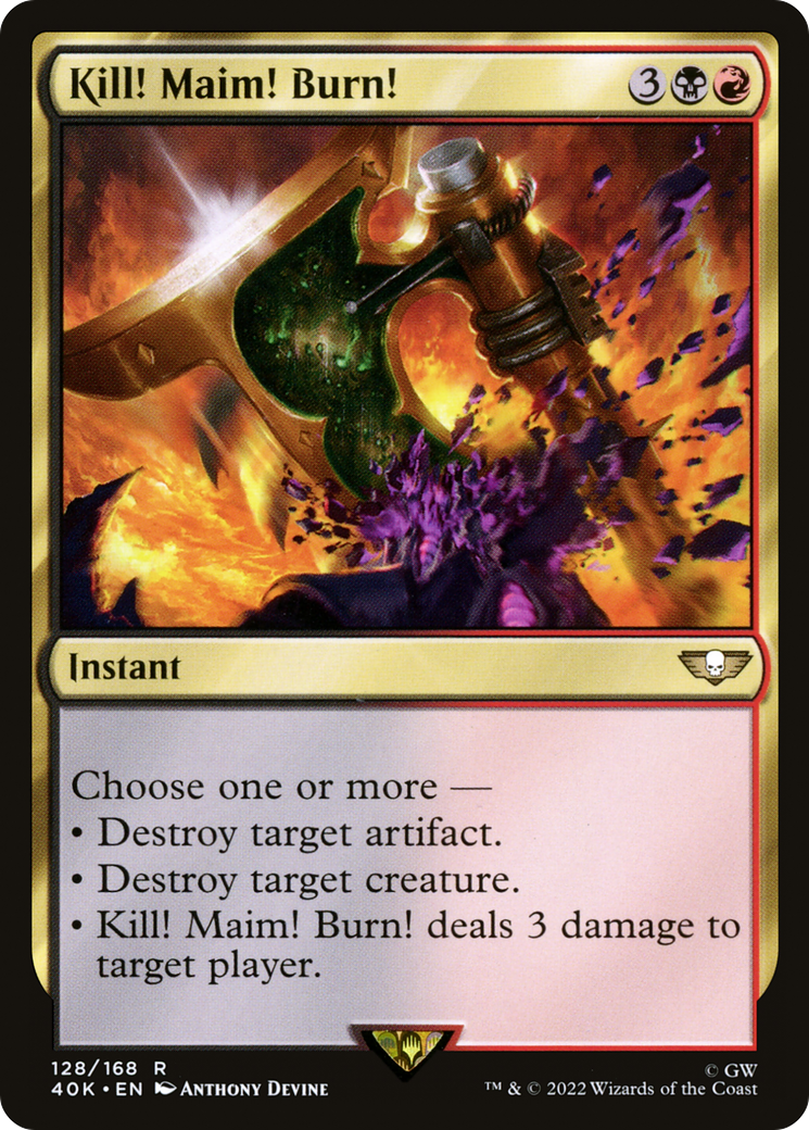Kill! Maim! Burn! (40K-128) [Warhammer 40,000 Commander]