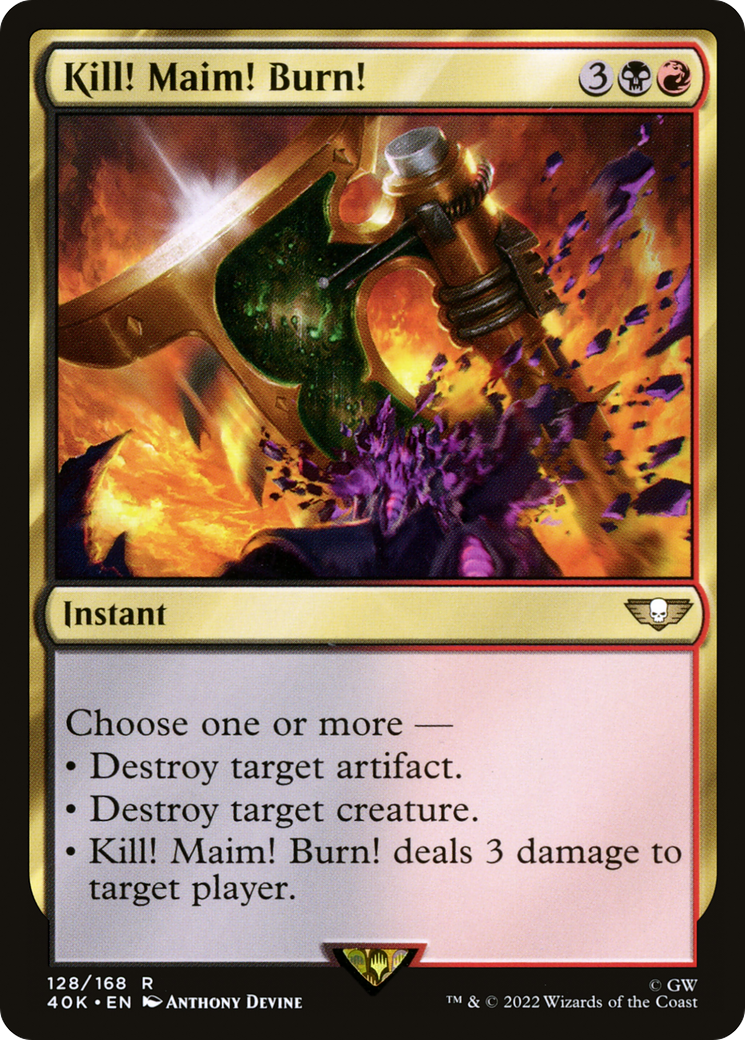 Kill! Maim! Burn! (40K-128) [Warhammer 40,000 Commander]