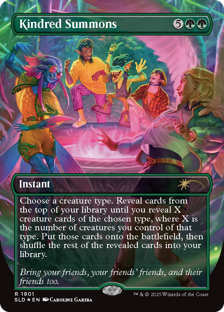 Kindred Summons (SLD-1901) [Secret Lair Drop] (Borderless) Foil