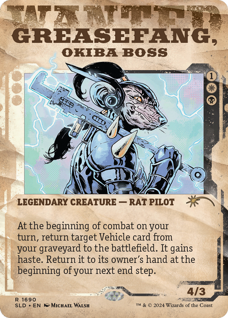 Greasefang, Okiba Boss (SLD-1690) [Secret Lair Drop]: (Showcase) (Borderless)