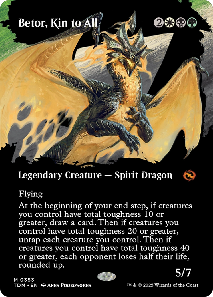 Betor, Kin to All (TDM-353) [Tarkir: Dragonstorm]: (Showcase) (Borderless)
