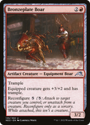 Bronzeplate Boar (NEO-135) [Kamigawa: Neon Dynasty] Foil
