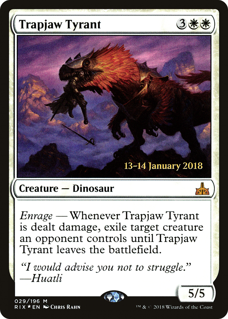 Trapjaw Tyrant (PRE-29S) [Rivals of Ixalan Promos] Foil