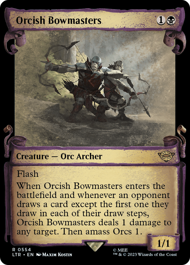Orcish Bowmasters (Showcase Scrolls) (LTR-554) [The Lord of the Rings: Tales of Middle-earth]