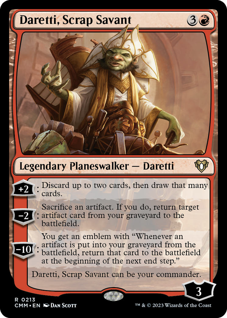 Daretti, Scrap Savant (CMM-213) [Commander Masters]