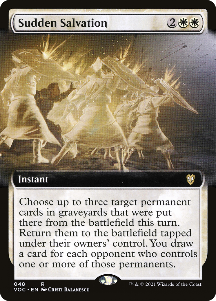 Sudden Salvation (Extended Art) (VOC-048) [Crimson Vow Commander]