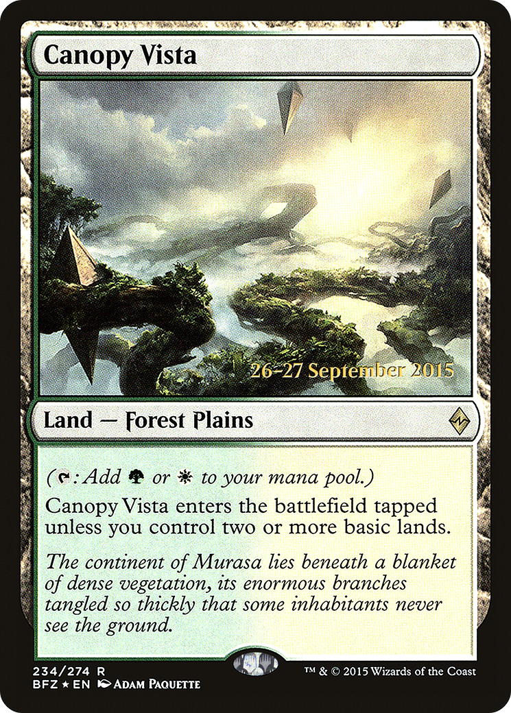 Canopy Vista (PRE-234S) [Battle for Zendikar Promos] Foil
