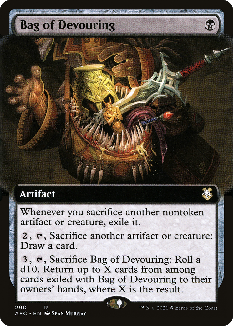 Bag of Devouring (Extended Art) (AFC-290) [Forgotten Realms Commander]