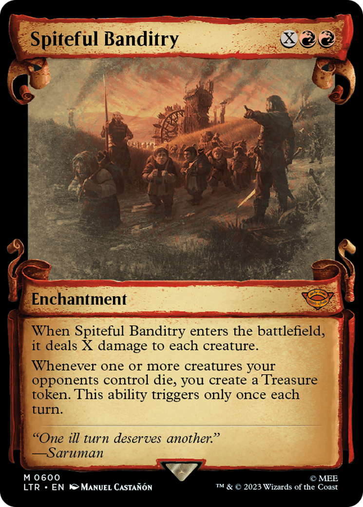 Spiteful Banditry (LTR-600) [The Lord of the Rings: Tales of Middle-earth]: (Showcase) Foil