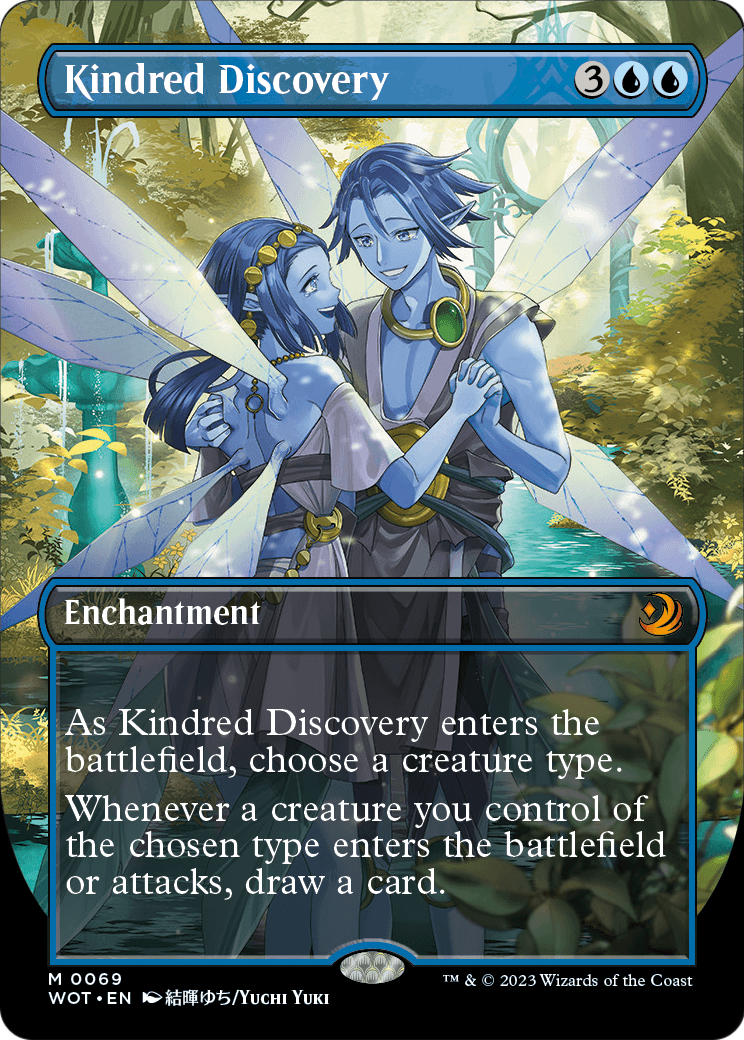 Kindred Discovery (Anime Borderless) (WOT-069) [Wilds of Eldraine: Enchanting Tales] Foil