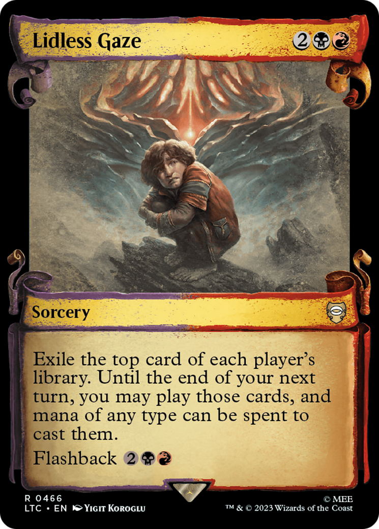 Lidless Gaze (LTC-466) [Tales of Middle-earth Commander]: (Showcase) Foil