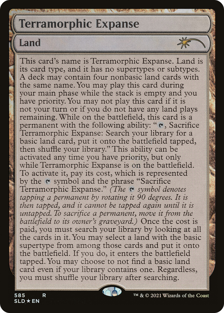 Terramorphic Expanse (Full-Text Lands) (SLD-585) [Secret Lair Drop] Foil