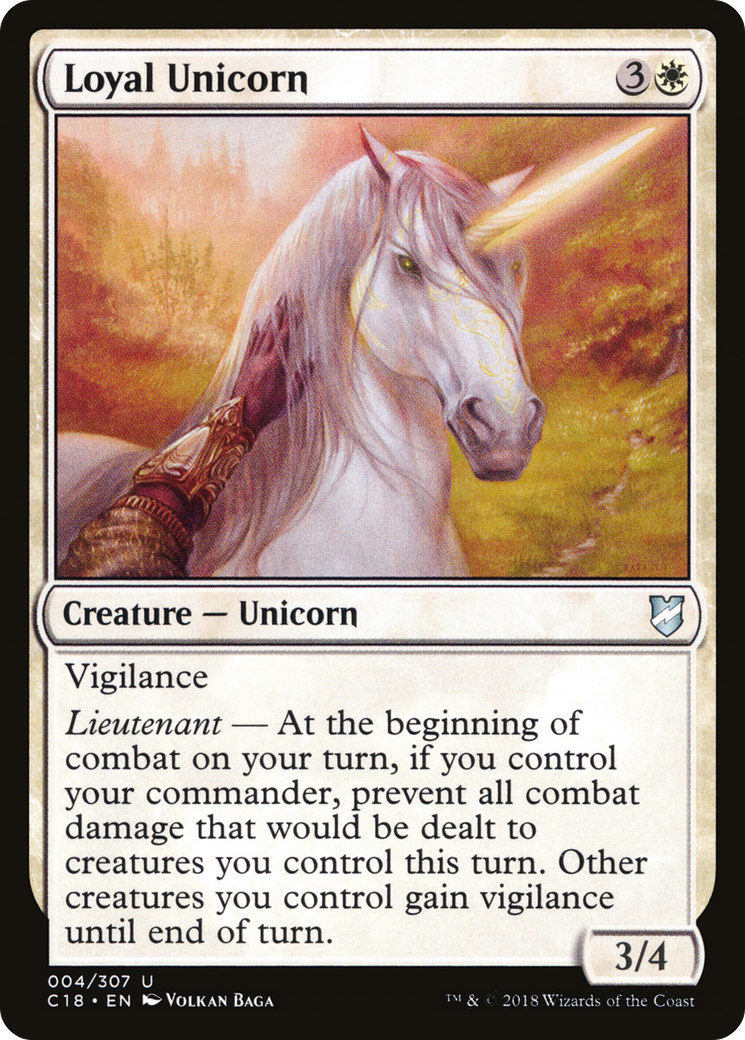 Loyal Unicorn (C18-004) [Commander 2018]