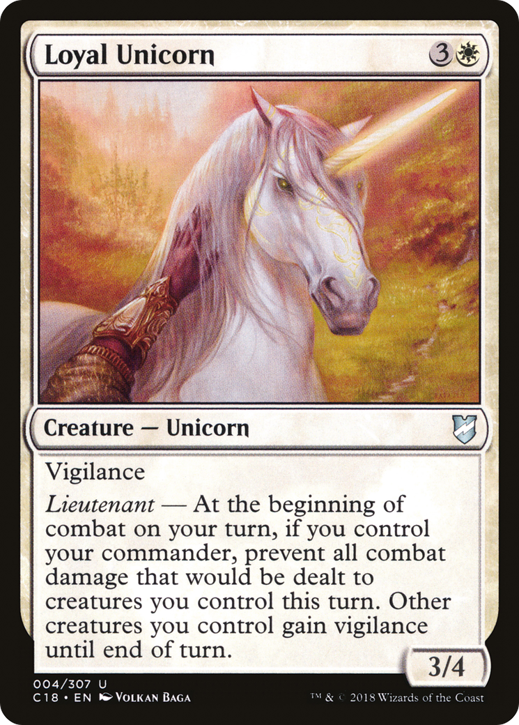 Loyal Unicorn (C18-004) [Commander 2018]