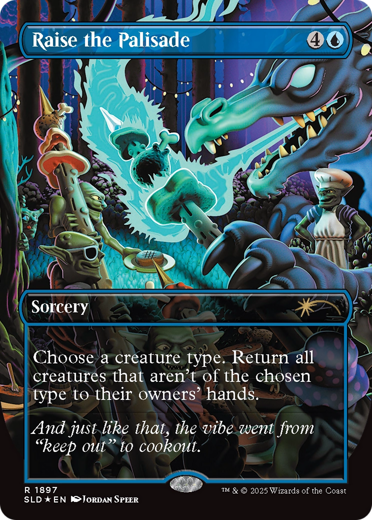 Raise the Palisade (SLD-1897) [Secret Lair Drop] (Borderless) Foil