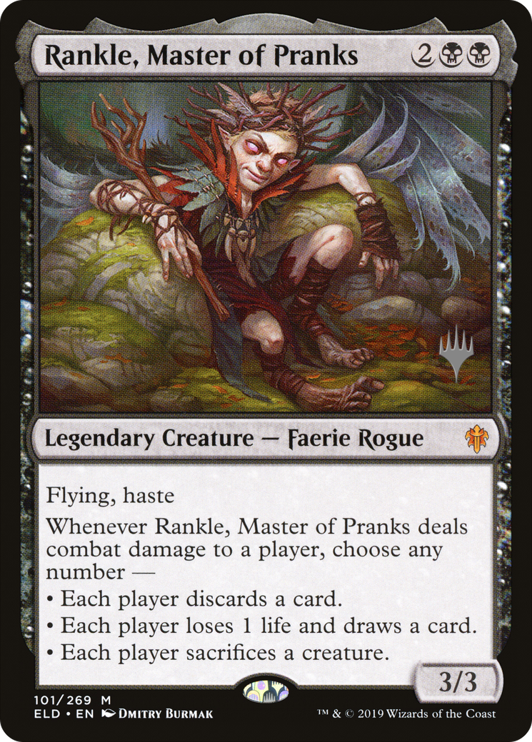 Rankle, Master of Pranks (PPELD-101P) [Promo Pack: Throne of Eldraine Promos]