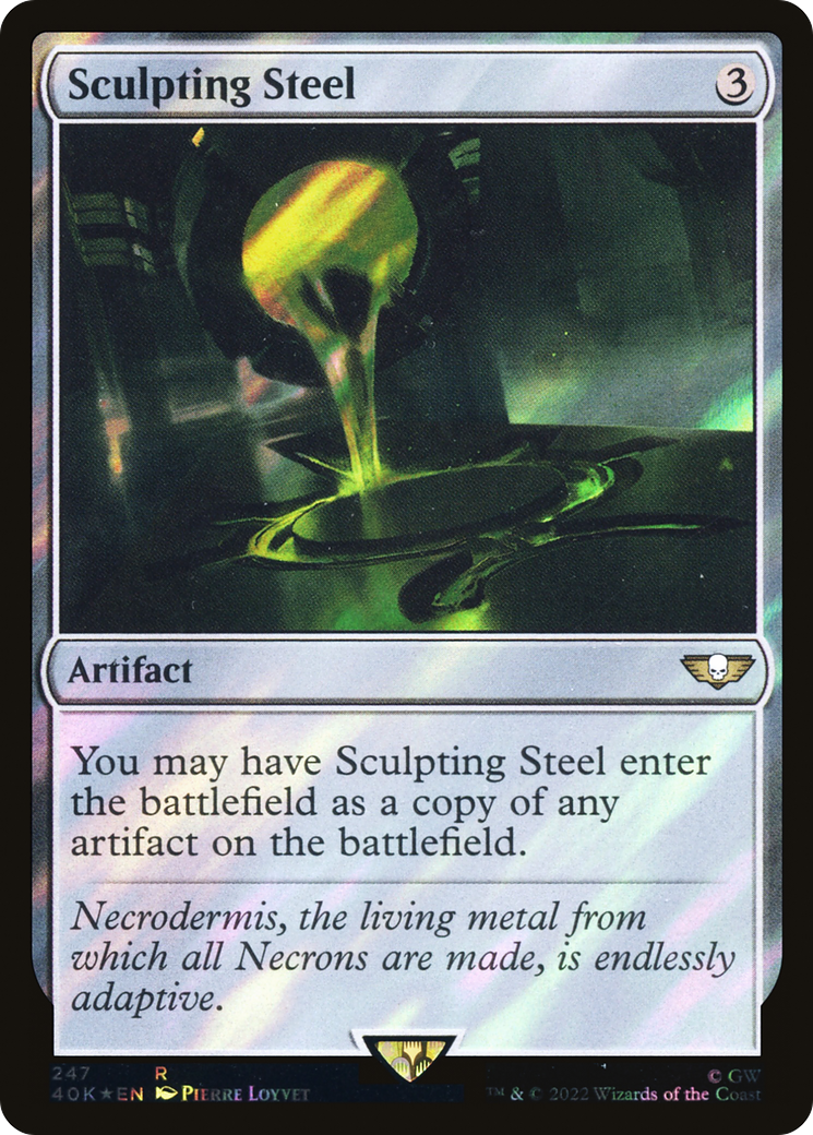 Sculpting Steel (Surge Foil) (40K-247) [Warhammer 40,000 Commander] Foil