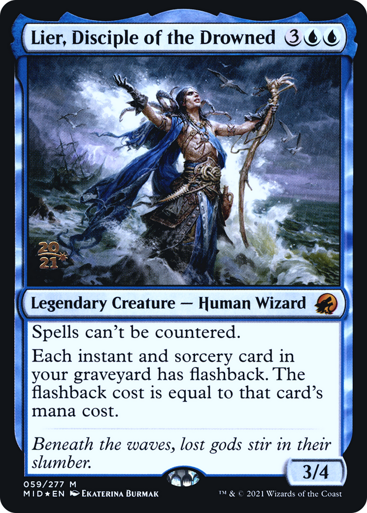 Lier, Disciple of the Drowned (PRE-59S) [Innistrad: Midnight Hunt Promos] Foil