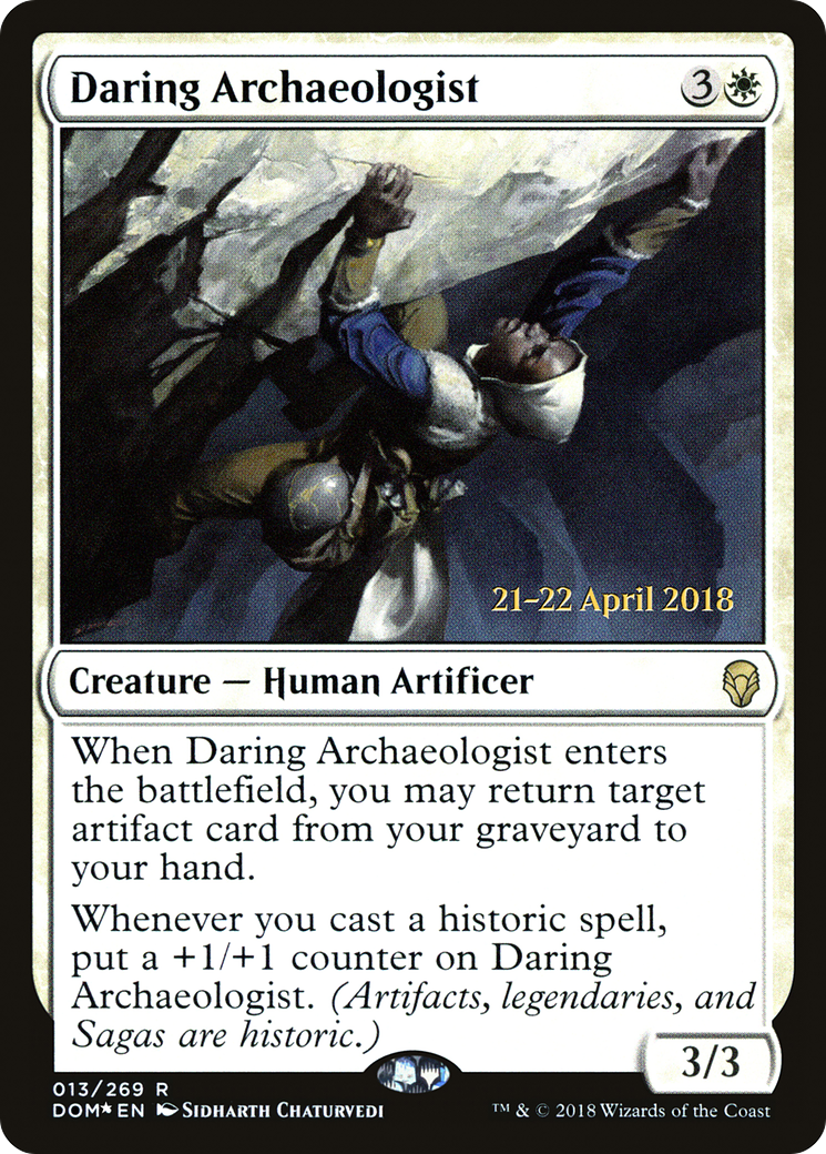 Daring Archaeologist (PRE-13S) [Dominaria Promos] Foil