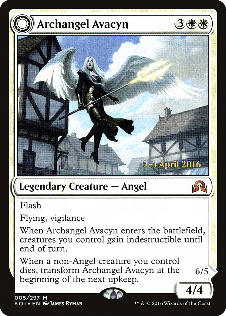 Archangel Avacyn (PRE-05S) [Shadows over Innistrad Promos] Foil