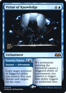 Virtue of Knowledge // Vantress Visions (PRE-76S) [Wilds of Eldraine Promos] Foil
