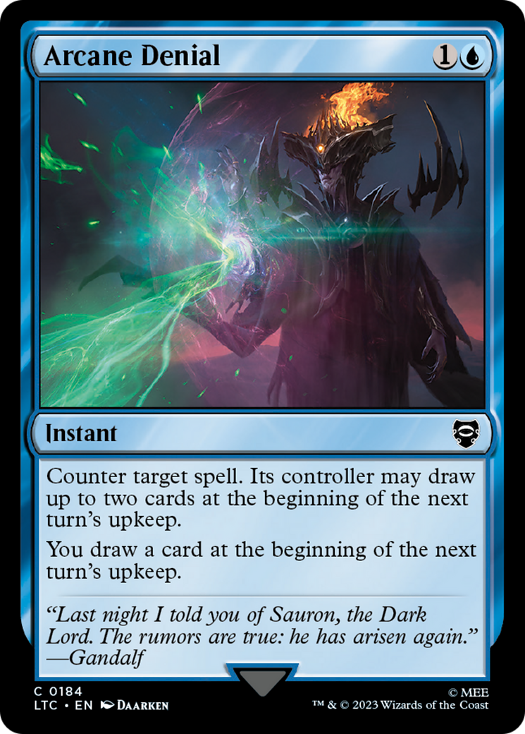 Arcane Denial (LTC-184) [Tales of Middle-earth Commander]