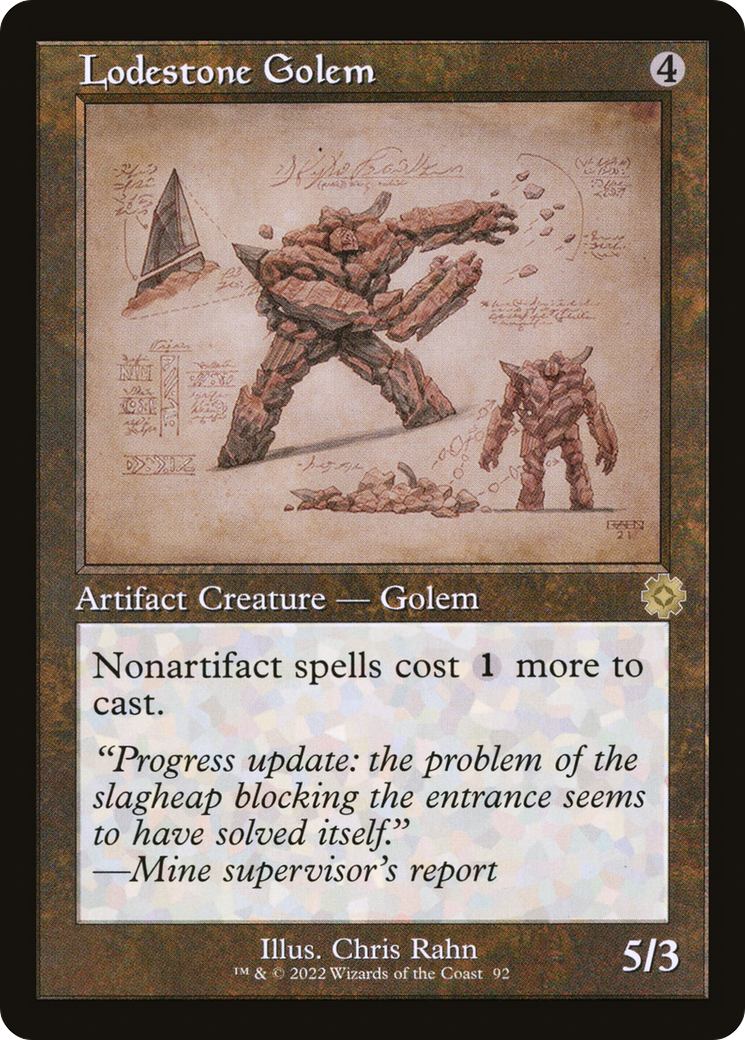 Lodestone Golem (Schematic) (BRR-092) [The Brothers' War Retro Artifacts]