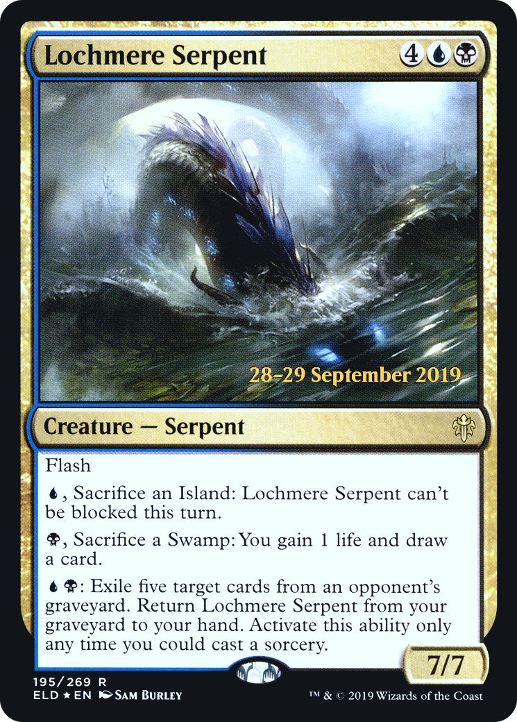 Lochmere Serpent (PRE-195S) [Throne of Eldraine Promos] Foil