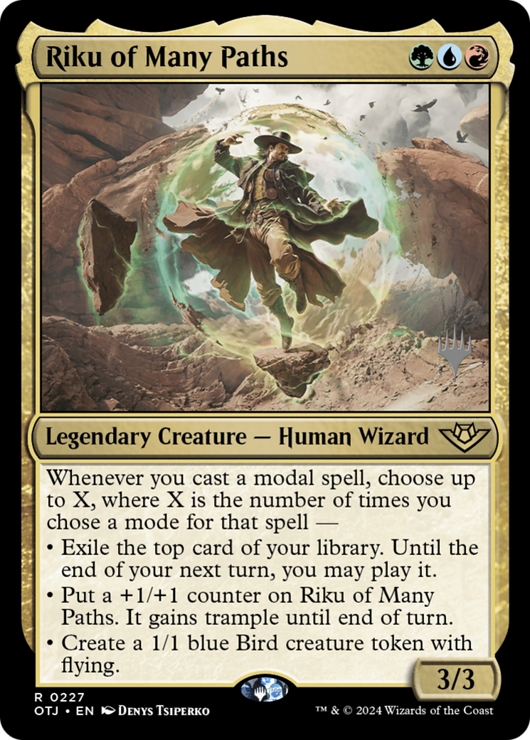 Riku of Many Paths (PPOTJ-227P) [Outlaws of Thunder Junction Promos] Foil