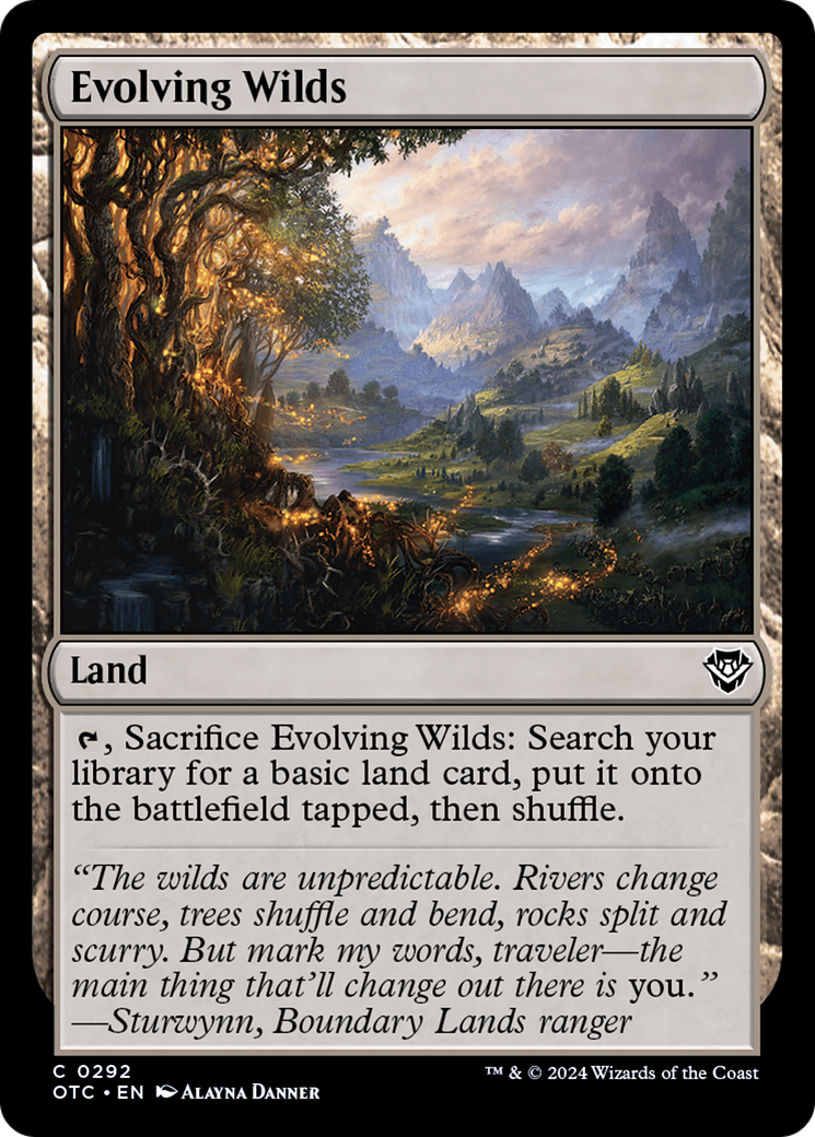 Evolving Wilds (OTC-292) [Outlaws of Thunder Junction Commander]