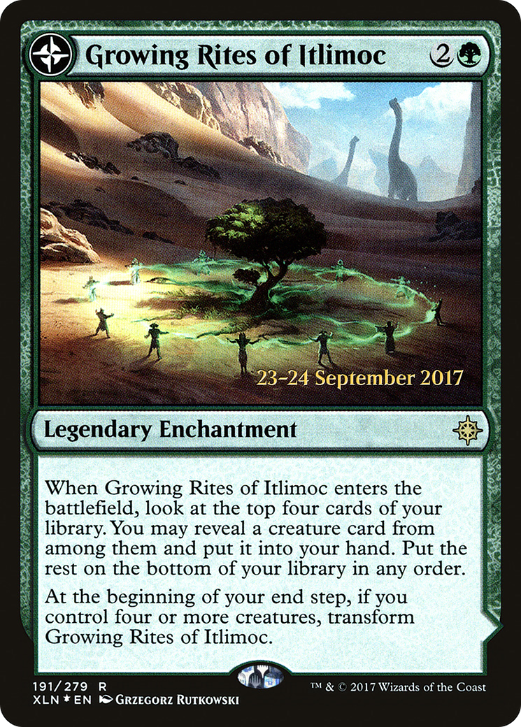 Growing Rites of Itlimoc // Itlimoc, Cradle of the Sun (PRE-191S) [Ixalan Promos]: (compasslanddfc) Foil