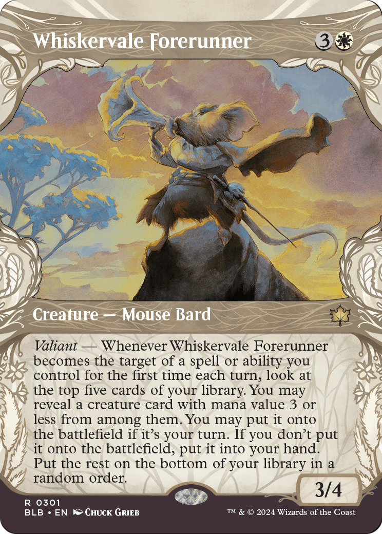 Whiskervale Forerunner (Showcase) (BLB-301) (Borderless) [Bloomburrow]