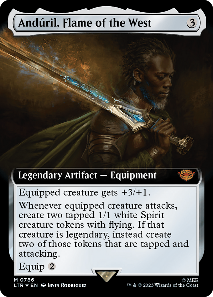 Andúril, Flame of the West (LTR-786) [The Lord of the Rings: Tales of Middle-earth]: (Extended Art) Foil