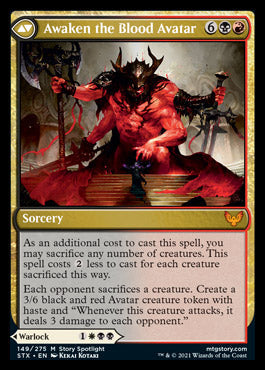 Extus, Oriq Overlord // Awaken the Blood Avatar (STX-149) [Strixhaven: School of Mages] Foil