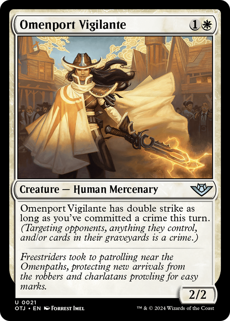 Omenport Vigilante (OTJ-021) [Outlaws of Thunder Junction] Foil