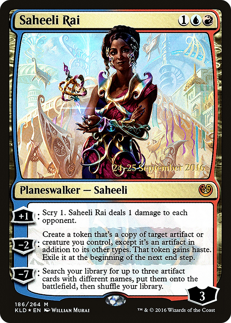 Saheeli Rai (PRE-186S) [Kaladesh Promos] Foil