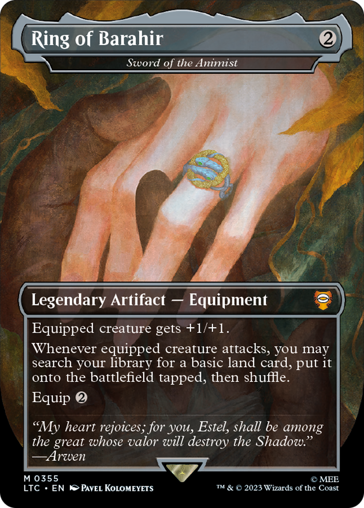 Ring of Barahir - Sword of the Animist (LTC-355) [Tales of Middle-earth Commander] / Ring of Barahir (Borderless) Foil