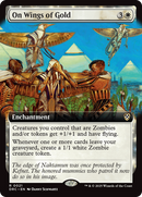 On Wings of Gold (DRC-021) [Commander: Aetherdrift]: (enchantment, Extended Art)