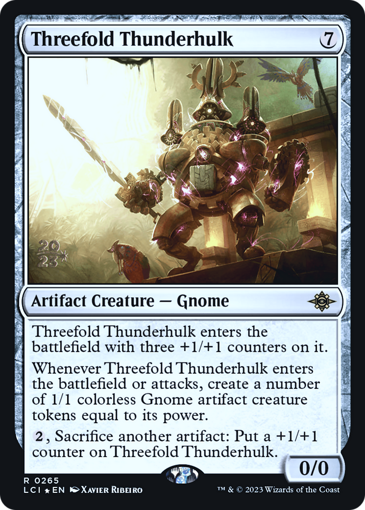 Threefold Thunderhulk (PRE-265S) [The Lost Caverns of Ixalan Promos] Foil